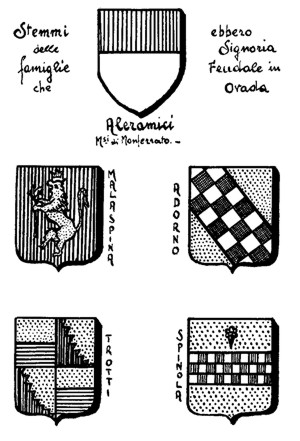  Stemmi delle Famiglie Feudatarie in Ovada - Disegno 