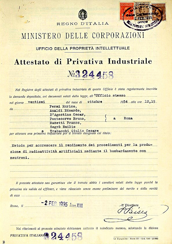 Brevetto 1934