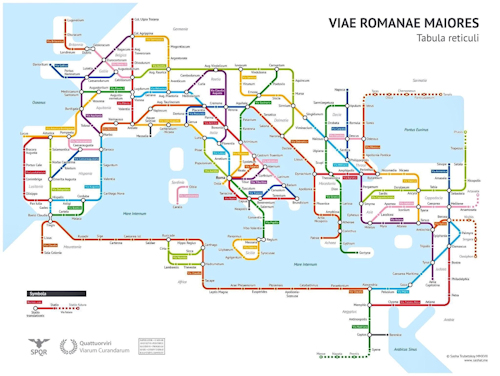 Grafico Moderno Strade Impero Romano